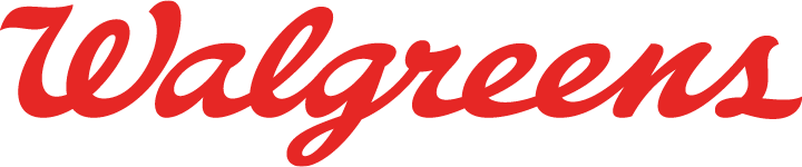 Walgreens logo in red cursive on a white background.