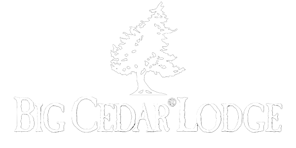 Big Cedar Lodge text below a tree logo.